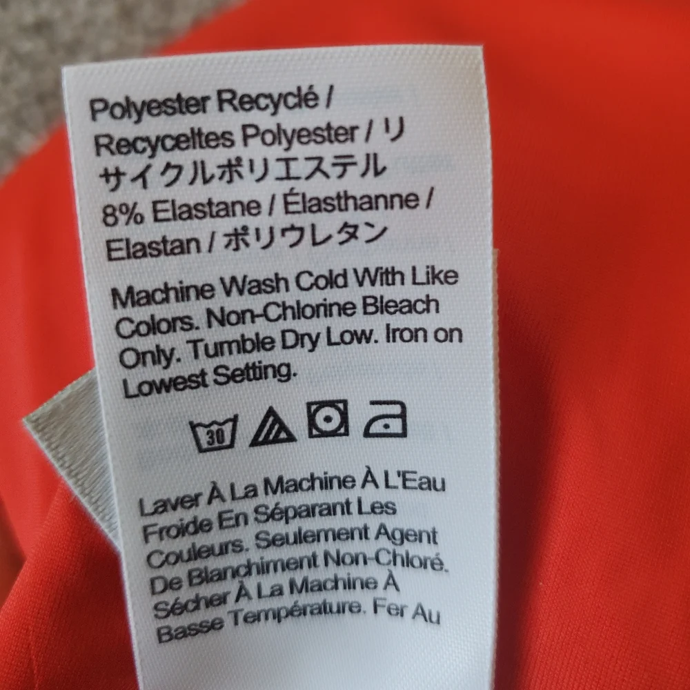 J.Crew plus square neck full coverage bikini top, 3XL, red